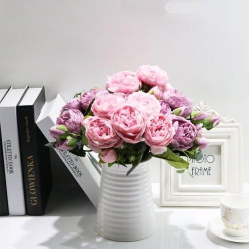 Five Little Peonies, Korean Bunches, Five Filippo Rose Simulation Flowers, Home Wedding Rose Bunches