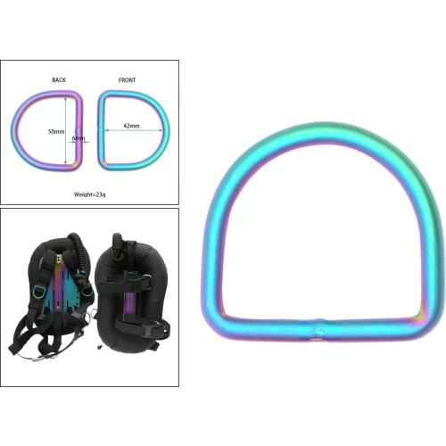 2" Titanium Alloy Scuba Diving Weight Belt Slide Keeper D Ring Webbing Harness Belt Retainer Stopper Freediving BCD Accessoires