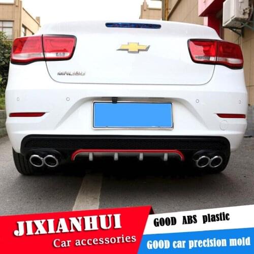 For Chevrolet Malibu Bumper Diffuser spoiler 2016-2018 For Malibu ABS Rear lip rear spoiler front Body kit Bumpers Protector