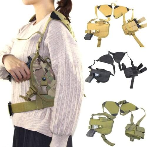 Tactical Shoulder Gun Holster For Glock 17 19 Colt 1911 Beretta M9 Airsoft Pistol Case Magazine Pouch Hunting Concealed Holster