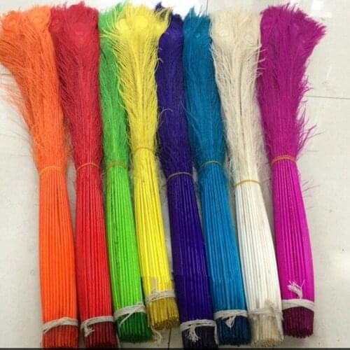 Top quality peacock feather 200pcs/lot length about 80-90 cm beautiful natural peacock feather Choose from a variety of colors