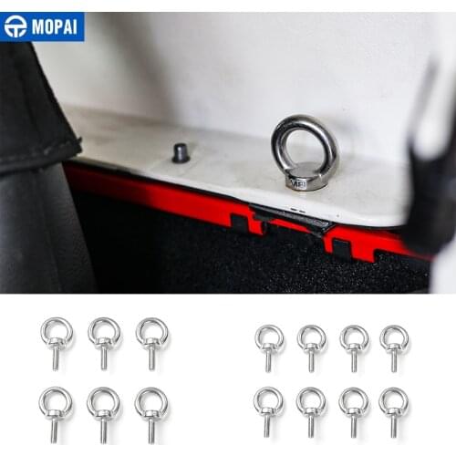 MOPAI Car Interior Decoration Protect Round Hole Head Car Roof Screws Nut for Jeep Wrangler JK JL 2007-2018 Car Accessories