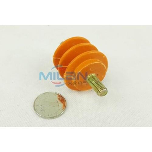 1pcs Twin screw 50 * 10 screw mouth M10 Low pressure yellow insulator Power distribution cabinet zero row insulation column rod