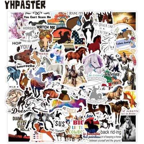 10/30/50PCS Horsemanship Stickers Horse Race Pvc Waterproof For Helmet Luggage Notebook Laptop Phone Skateboard For Teens Adults