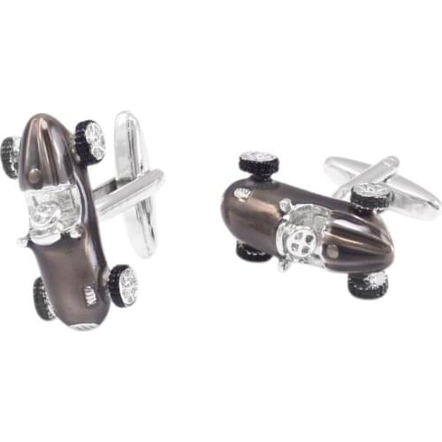 10pairs/lot Silver Vintage Car Cufflinks Plating Classic Car Model Cuff Links Retro Business Style Mens Jewelry Wholesale