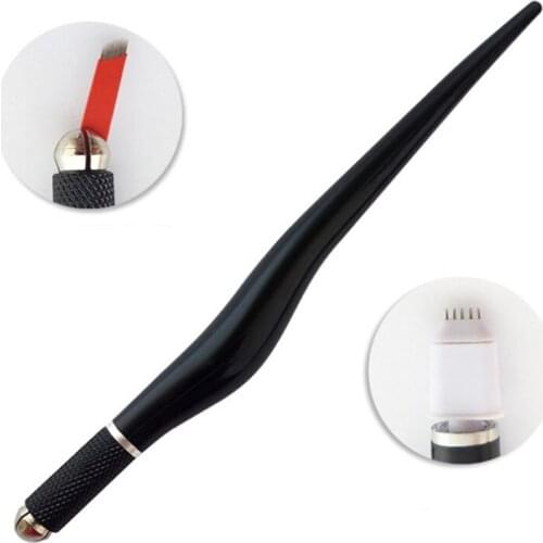 10pcs PCD Manual Tattoo Pen Tattooing Machine Professional Permanent Makeup Handtool 3D Microblading Eyebrow Tebori Munsu Tool