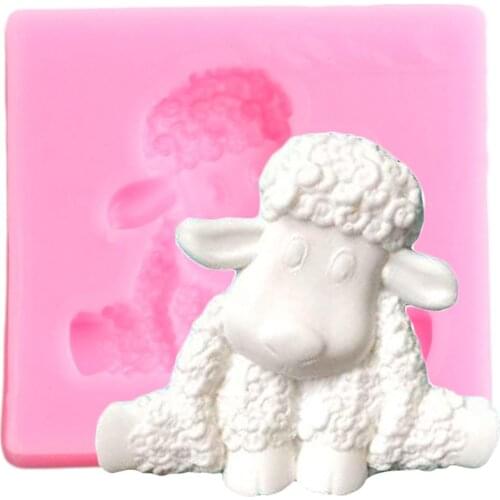 3D Sheep Silicone Mold Animal Cupcake Fondant Molds Sugarcraft Cake Decorating Tools Candy Clay Chocolate Gumpaste Moulds