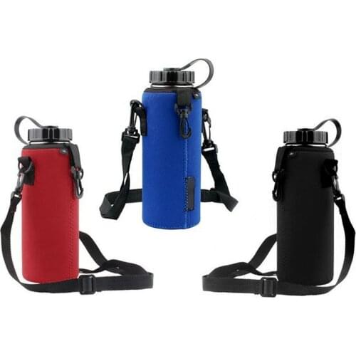 750ML Bottle Cover Adjustable Shoulder Strap Water Bottle Carrier Insulated Neoprene Water Bottle Holder Bag Case Pouch Cover