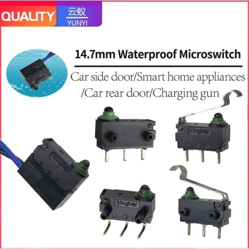 Central Control Lock Mechanical Arm Intelligent Robot IP67 Waterproof Micro-Switch With 3 Pin Wire Subminiature 14.7mm D2HW