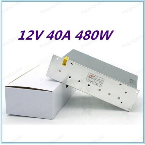 DC12V 40A 480W Switching Power Supply Driver Transformer For LED Light Display CNC 3D Print LCD Monitor CCTV