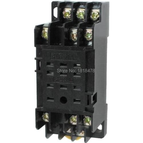 DYF11A 11 Pins DIN Rail Mount Power Relay Holder Socket Base for HH53P MY3