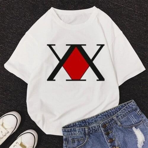 FIXSYS Harajuku 90s Female Short Sleeve T-shirt Hunter X HxH Graphic Printed Women T Shirt Cartoon Tshirt Summer Clothes