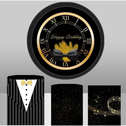 Round Elastic Fashion Background Birthday 40 Years Old Party Decoration Man Boy Supplies