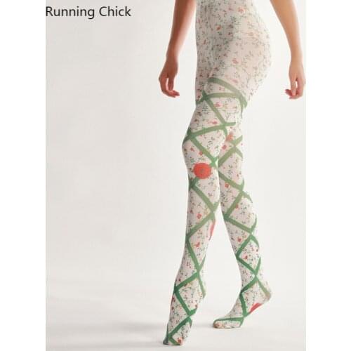 Lace Up Floral Print Pantyhose Body Stocking Non Skid Socks Women Hospital For Pregnant Women Dress Lexury