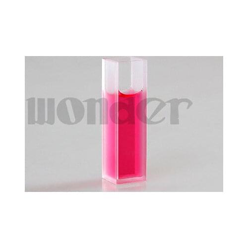 10mm Path Length JGS1 Quartz Cell Cuvette With PTFE Lid And Level Bottom For Uv Spectrophotometers