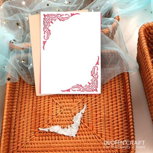 DUOFEN METAL CUTTING DIES Europe traditional corner cutout stencil DIY Scrapbook Paper Album 2021 new