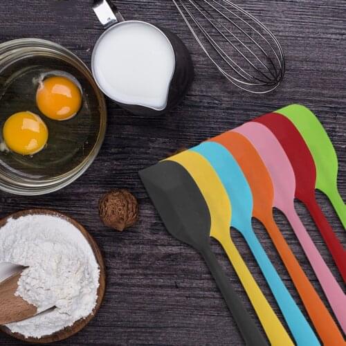 Multicolor Kitchen Baking Tools Silicone Spatula Spoon For Ice Cream Mixer Butter Cake Pastry Scraper Cookie Spatulas