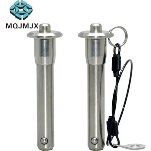 MQJMJX Dia 5mm Ball Lock Pin Button Type Quick Release Pins with Ring Quick Pull Lock Pin for Audio Amplifier Stainless Steel