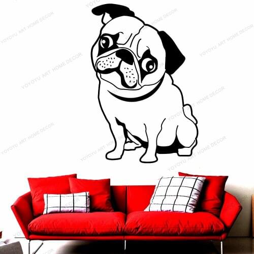 Cute Dog Wall Stickers Pet Shop Home Decor Art Murals Animal Grooming Salon Window Door Vinyl removeable Wall Decals WQ75