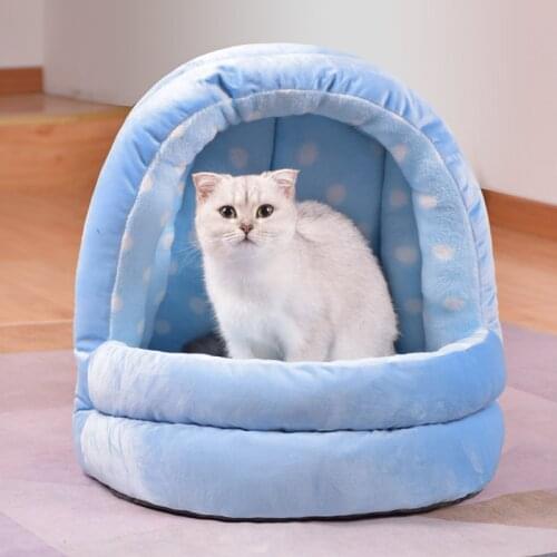 Dog Pet Cave Soft Warm Winter Puppy Cats Sleeping Cave Kennel Top Quality Detachable Dog Beds For Small Dogs
