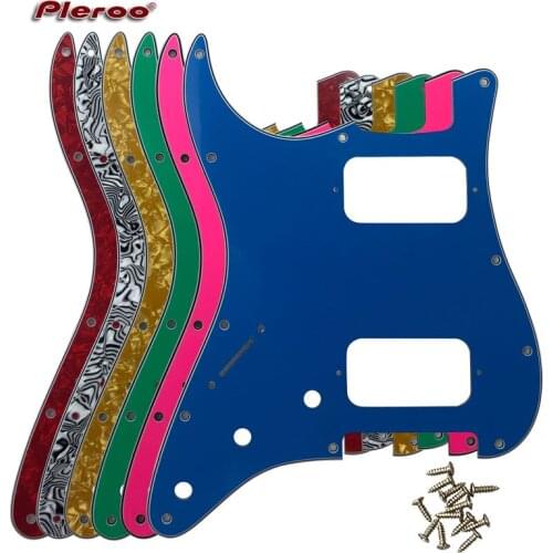 Pleroo Custom Guitar Parts - For Left Handed 72' 11 Screw Hole Standard St HH Humbuckers Pickups Guitar pickguard Scratch Plate