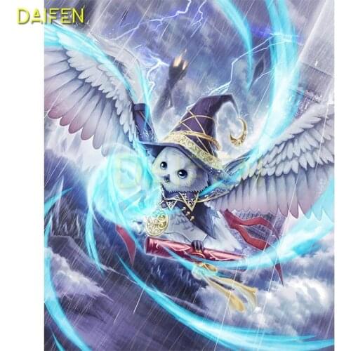 Full Round Diamond painting Lightning wings 5D DIY Diamond embroidery Cross stitch wizard Full Square Diamond mosaic Cartoon owl