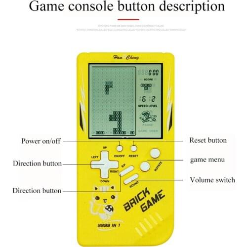 Portable Game Console Tetris Handheld Game Players LCD Screen Electronic Game Toys Pocket Game Console Classic Childhood Gift