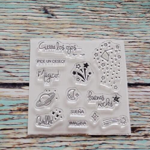 Spanish starry sky Transparent clear stamp for DIY Scrapbooking/Card Making/Kids Christmas Fun Decoration Supplies