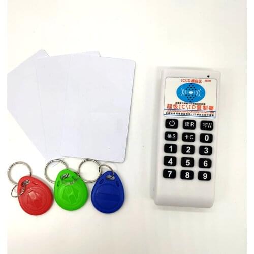 Handheld 125Khz 13.56MHZ RFID Card Tag Copier Duplicator Cloner Reader Writer + 3pcs 125KHz T5577 Keys + 3pcs 13.56MHZ UID Cards