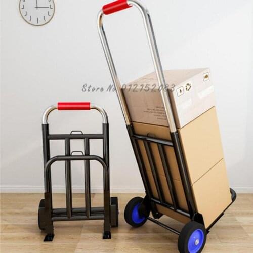 Trolley Folding Portable Household Grocery Shopping Trolley Shopping Load Trolley Trailer Luggage Handling Pull Pallet Truck