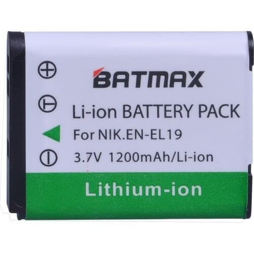 1200mAh EN-EL19 EN EL19 ENEL19 Camera Battery for Nikon S2500 S100 S2600 S3100 S3200 S3300 S4100 S4200 S4300 S6600(1pack)