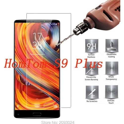 2PCS Tempered Glass 9H Explosion-proof Protective Film Screen Protector mobile phone for HomTom S9 Plus cover