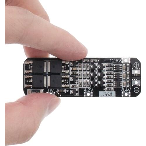 3S 20A Li-ion Lithium Battery 18650 Charger PCB BMS Protection Board For Drill Motor 12.6V Lipo Cell Module 64x20x3.4mm DIY