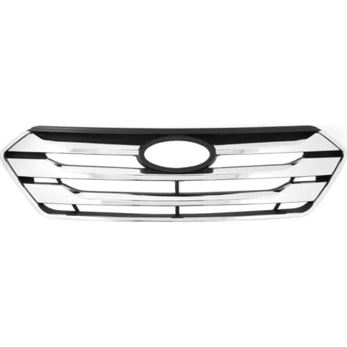 ABS Car Front Bumper Racing Grille for Hyundai Santa Fe Sport 2013-2014 Front Upper Center Hood Replacement Bumper Grille