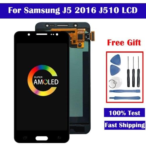 AMOLED For Samsung Galaxy J5 2016 Display J510 LCD Display Touch Screen Digitizer Assembly for J510FN J510F J510G J510Y J510M