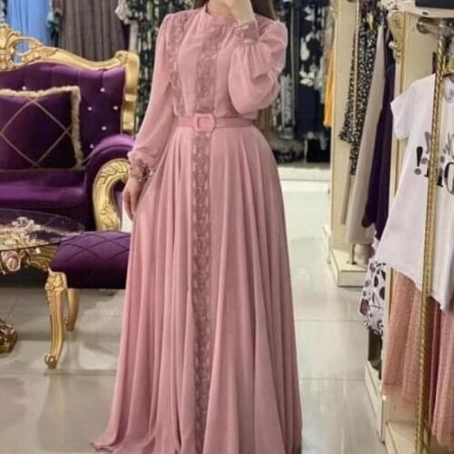 Hollow Lantern Sleeve Robe New African Women Clothing Fashion Chiffon Lace Hot Drilling Long Dress High Waist Loose Maxi Dresses