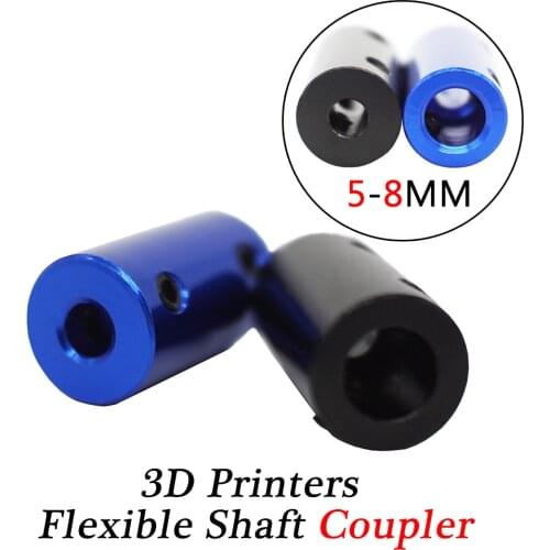 3D Printers Parts Flexible Shaft Coupler 5-8mm step motor and screw connecting parts aluminum alloy connector 1pc