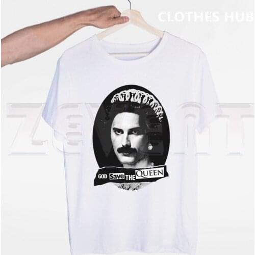 Freddie Mercury The Queen Music Rock Band Men T Shirt O-neck Casual Summer T-shirt Man Woman Tees Tops