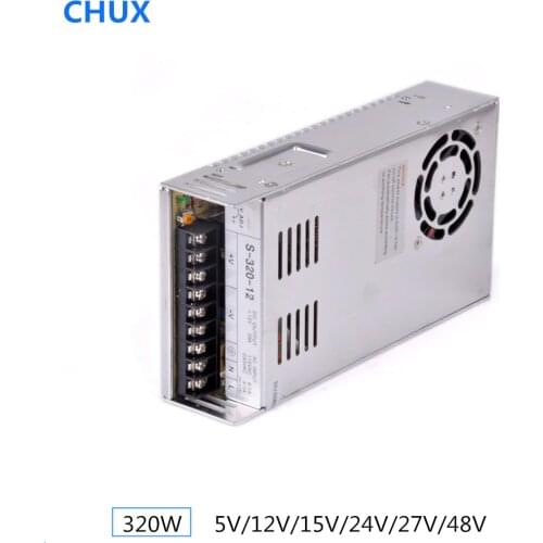 CHUX Switching Power Supply 5V 12V 15V 24V 27V 48V 320W Single Output for cnc Direct Selling LED Light Power Supplies