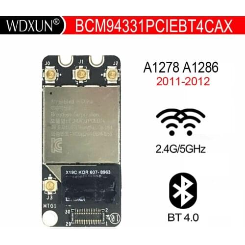 Original Bluetooth 4.0 wifi card Airport Card for Macbook Pro A1278 A1286 2011 2012 Year BCM94331PCIEBT4CAX WIFI CARD WLAN