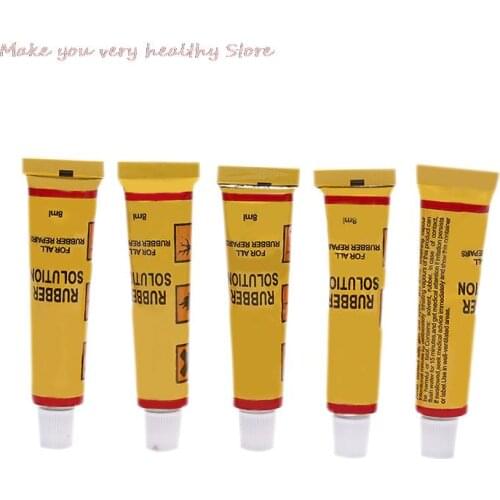 5pcs Bike Glue 8 ML Adhesive Bicycle Repair Tool Glue Cement Rubber Inner Tube Repair Puncture Cold Patch Solution kit