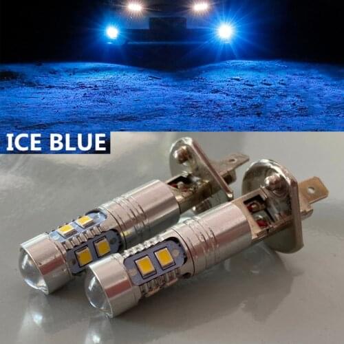 2Pcs H1 Headlight 50W 1800LM 8000K Ice Blue LED Headlight Bulbs Kit Car Fog Driving Light IP67 Waterproof