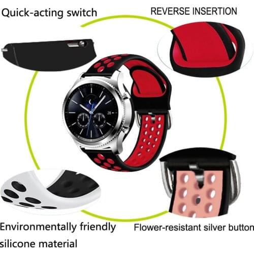 Silicone Soft Strap For Samsung Galaxy Watch3 41mm 45mm Wrist Bracelet For Samsung Gear S2 Classic S3 Frontier Watchband Strap