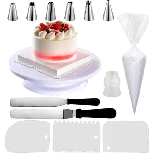 Cake Decorating Tools Set Turntable Pastry Bags Nozzle Bakeware Baking Accessories Baking Tools Cake Baking Sets Baking Tool Set