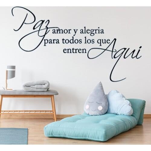 Mair Gwall Spanish Quotes Wall Decal Love Saying Quotes Letters Phrase Words Wall Stickers Vinyl Home Wall Decoration RU101