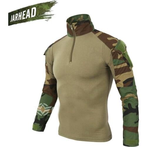 Brand New 2018 Army Fans Mens Cotton Military Camouflage Tight Tactical Frog Clothing Multicolor Warm Wind Training Wear