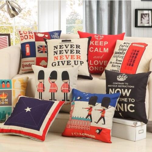 New Home Decorative Sofa Cushion Throw PillowCase 18" Vintage Decorbox Cotton Linen Square Cute Cartoon Owl #AK4