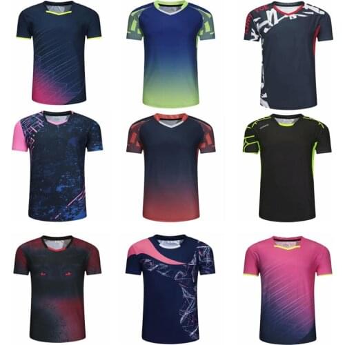 New Badminton shirts Men , volleyball shirt Tennis shirts women, table tennis tshirt , Quick dry Fitness sports training tshirts
