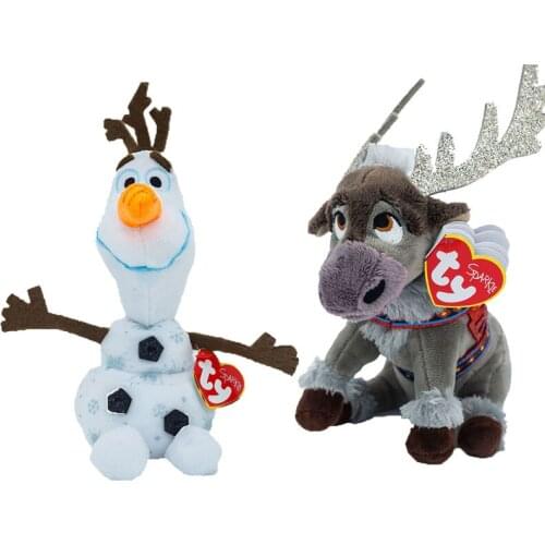 New 6''15cm Ty Big Eyes Plush Pea Plush Snowman Elk Doll Collection Collection Boys Girls Children Birthday Christmas Gifts