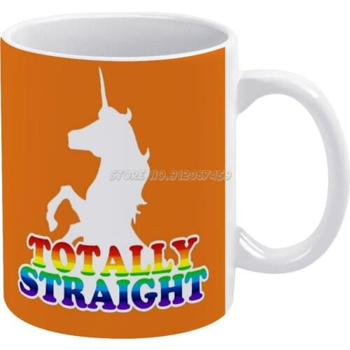 Totally Straight Coffee Mugs Throw Cushion Cover Creative Decoration for Home Sofa Multi-size Totally Straight Totally Straight